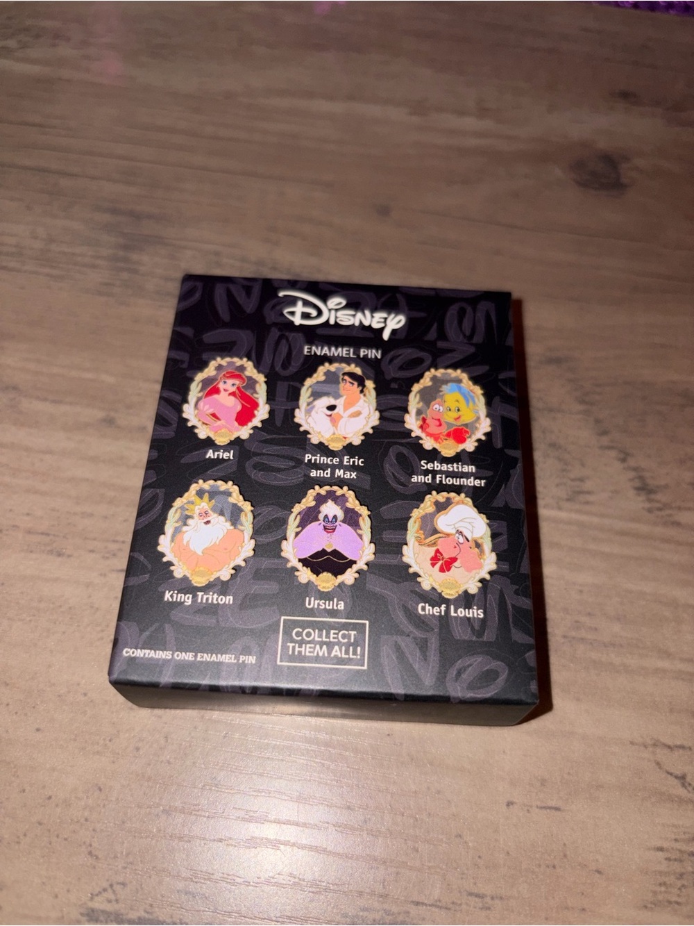 🆕💜Disney Little Mermaid Mystery Pin Box Sealed Blind Box Collectible Enamel Pins